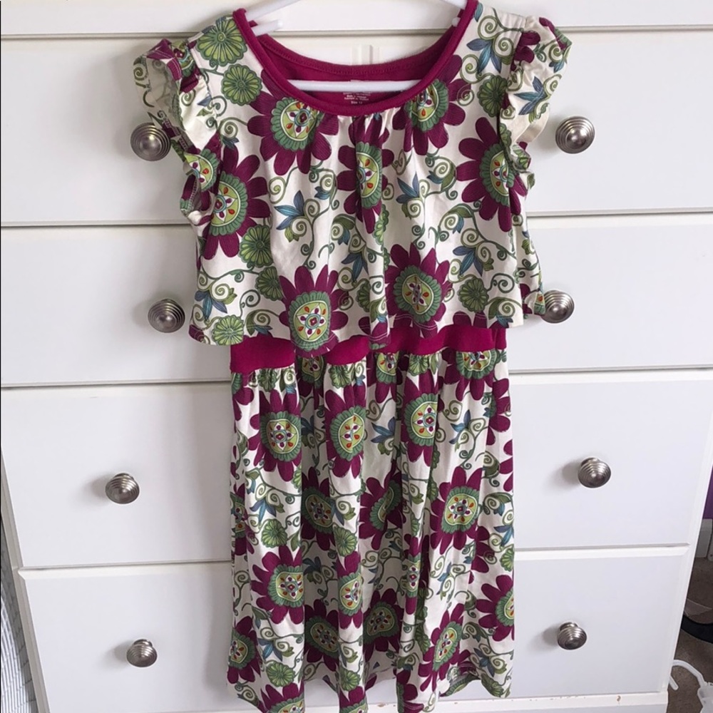 Tea girls printed dress